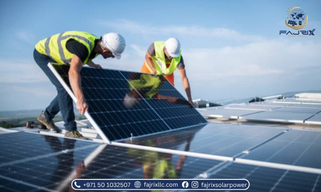 holding solar panel