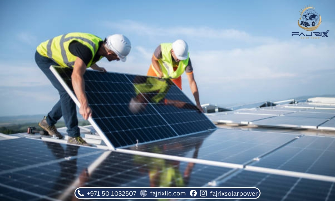 holding solar panel